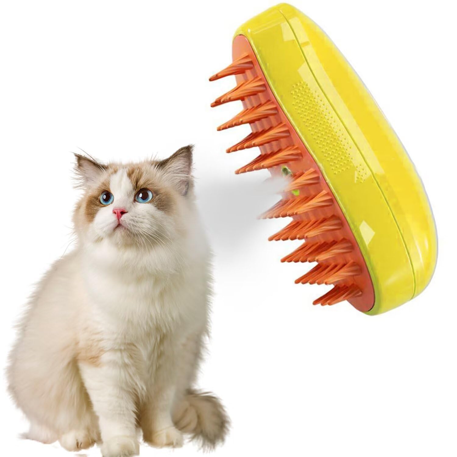 Amazon.co.jp: 蒸し猫ブラシ 猫スチームブラシ 3in1猫の蒸れブラシ 猫